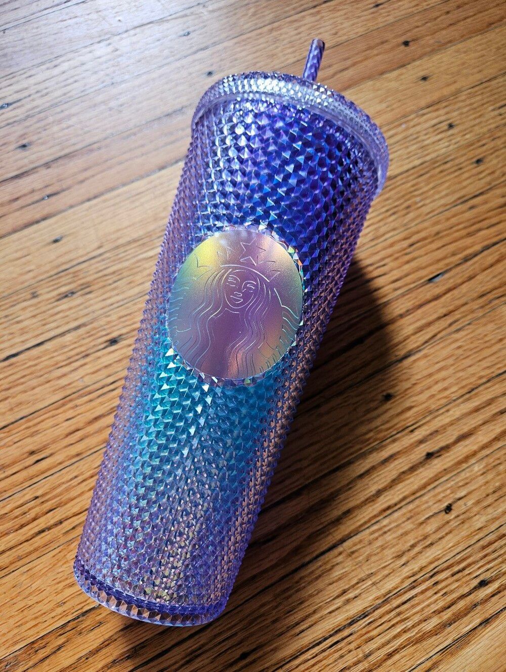 Starbucks 2021 Summer Purple Ombre Mermaid Studded Cold Cup Tumbler 24 oz